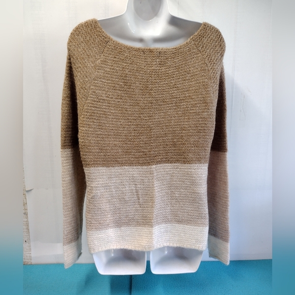 Abercrombie & Fitch Pullover Sweater Tan Cream Size S - Picture 4 of 9